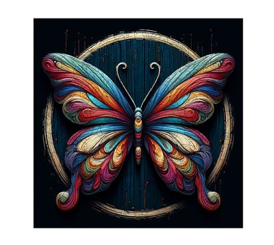 Дерев'яні пазли Метелик фарбами N129 фото