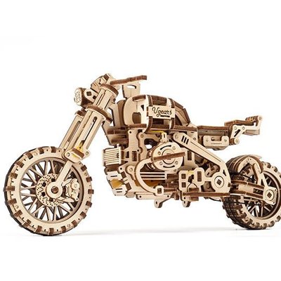 Механическая модель "Мотоцикл Scrambler UGR-10 с коляской" 70137 фото