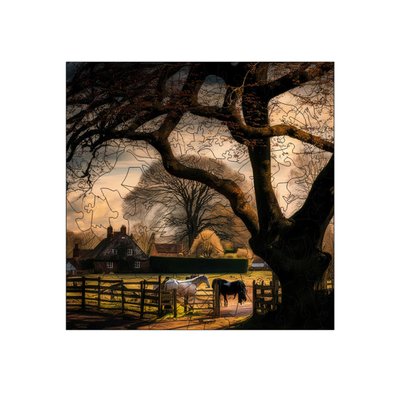 Деревянные пазлы Отдых на ферме, А5 1213 фото