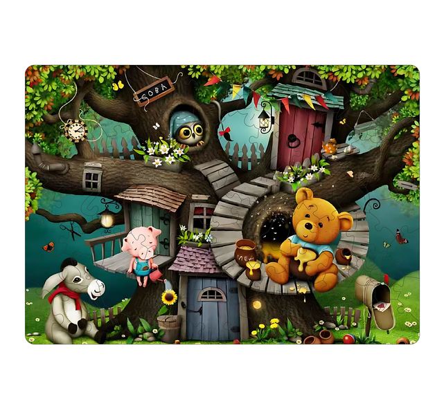 Wooden puzzle Winnie and the Pooh sale61 photo