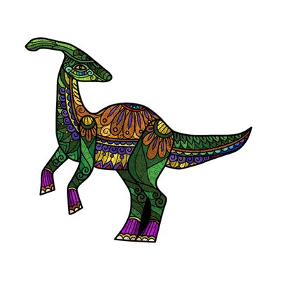 Дерев'яні пазли Динозавр Гадрозавр, А5 968 фото