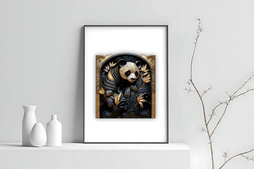 Дерев'яні пазли Чорна Панда, А5 sale51 фото