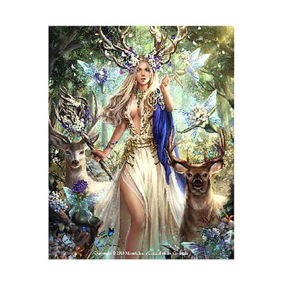 Алмазна мозаїка Strateg ПРЕМІУМ Лісова цариця 40х50 см FA40057 1325 фото